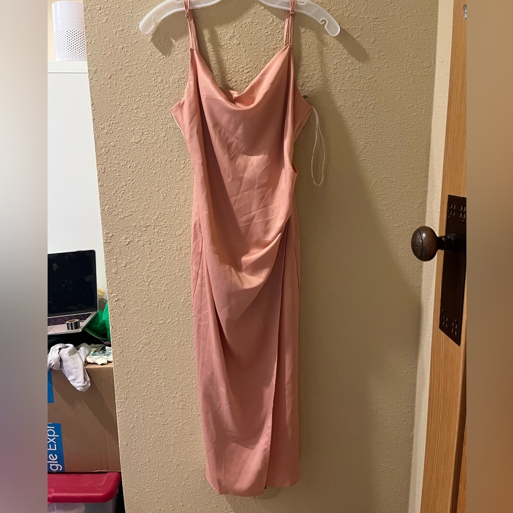 Lulus Midi Satin Dress